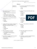 Mixtures (Grade 8) - Free Printable Tests and Worksheets