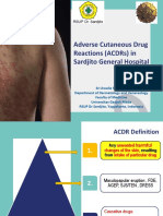 Adverse Cutaneous Drug Reactions (Acdrs) in Sardjito General Hospital