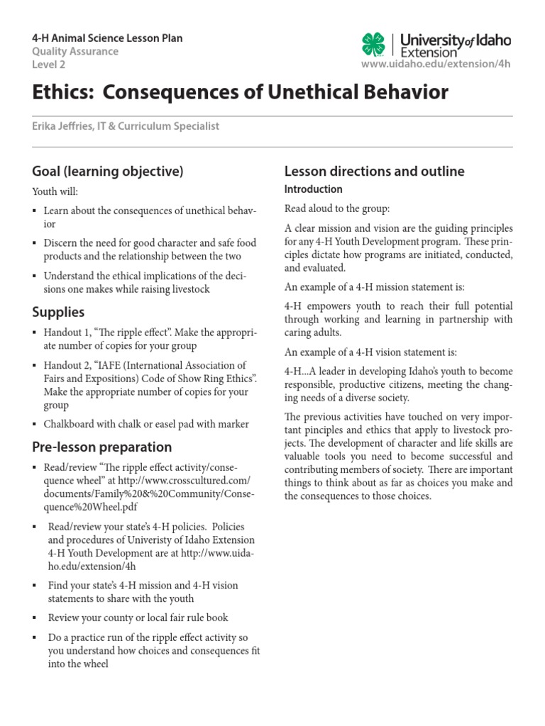 What Are The Consequences Of Unethical Behavior – CCQHXN