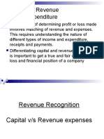 Capital vs. Revenue Income/Expenditure