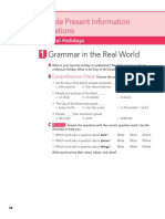 Simple Present Information Questions: Grammar in The Real World
