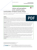 Knowledge, Practices and Perceptions of Trachoma and Its Control Among Communities of Narok County, Kenya