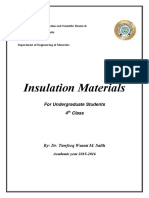 Lecture # 06 Insulation Materials UOM