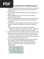 Important Question Heat of Thermodynamics by Pappu