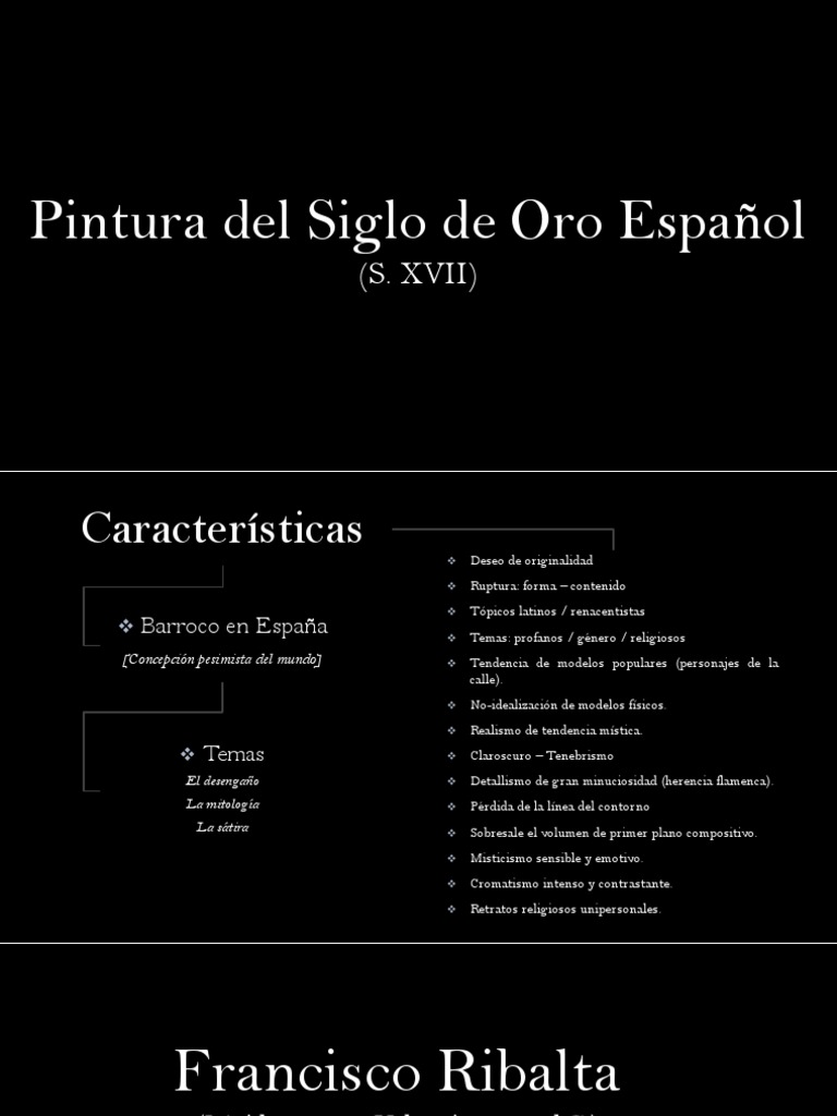 Arte Español de Los Siglos XVI y XVII - Pintura Del Siglo de Oro ...