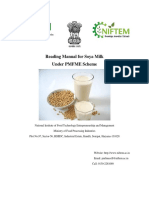 Reading Manual For Soya Milk Under PMFME Scheme