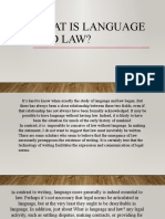 LANGUAGE AND LAW: THE ESSENTIAL RELATIONSHIP