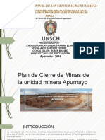 Plan de Cierre de Minas Grupo 4 (Mina Apumayo)