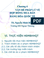 Chương 4 Một Số Vấn Đề Pháp Lý Về Hợp Đồng Mua Bán Hàng Hóa Quốc Tế