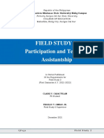Field Study 2 Preliminaries Cover Page, Table of Contents, Students' Profile 