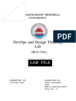 Devops and Design Thinking Lab: Shri Ramswaroop Memorial University