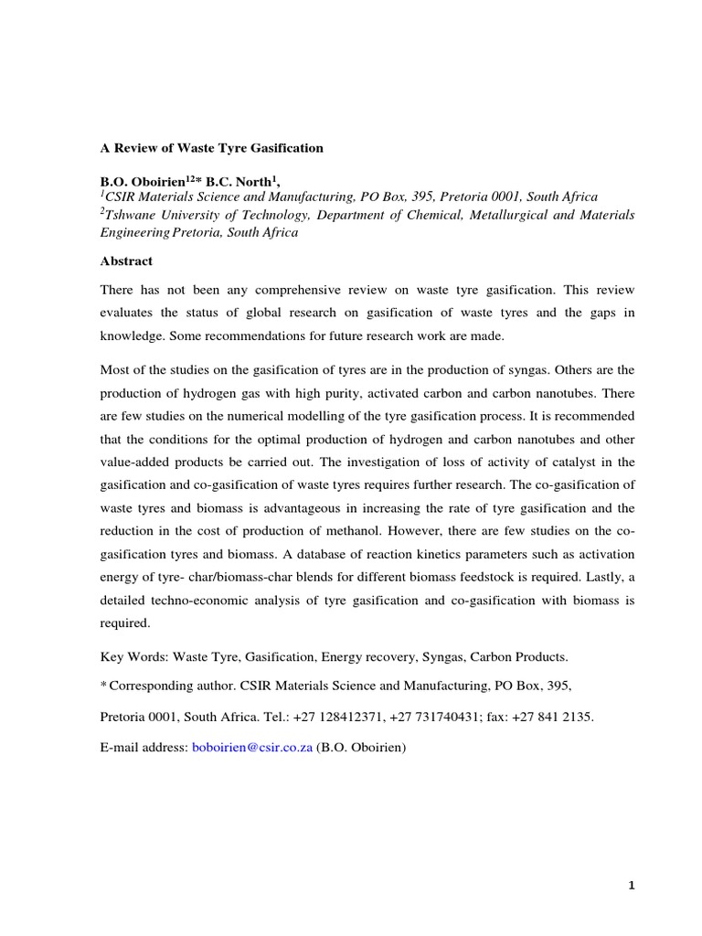 History of Plastic To Fuel Good PDF Gasification Waste