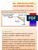 Lumiere Et Couleurs Dispersion de La Lumiere Cours Ppt 3