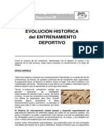 RESEÑA HISTORICA Del ENTRENAMIENTO DEPORTIVO