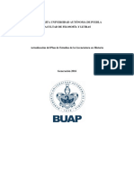 Actualización Plan Estudios Licenciatura Historia BUAP 2016