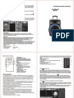 User Manual RM-210: Portable Battery Speaker