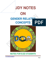 Gender Concepts Study Notes for B.Ed Students