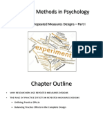 Repeated Measures Designs - Part I