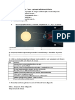 Test Terra o Planeta A Sistemului Solar.