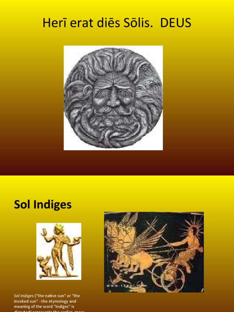Roman Sun God: Sol Indiges & Invictus | PDF