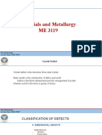 Materials and Metallurgy Crystal Defect