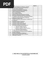 Sr. No. Title Page No.: 1. Historical Background On Mushroom Cultivation