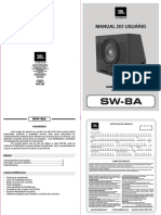 JBL SW8-A UNIVERSAL 58033014 Manual Portuguese