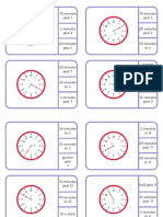 Telling The Time Peg Matching Game (To Five Minutes)