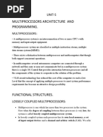 Multiprocessor Architecture and Programming