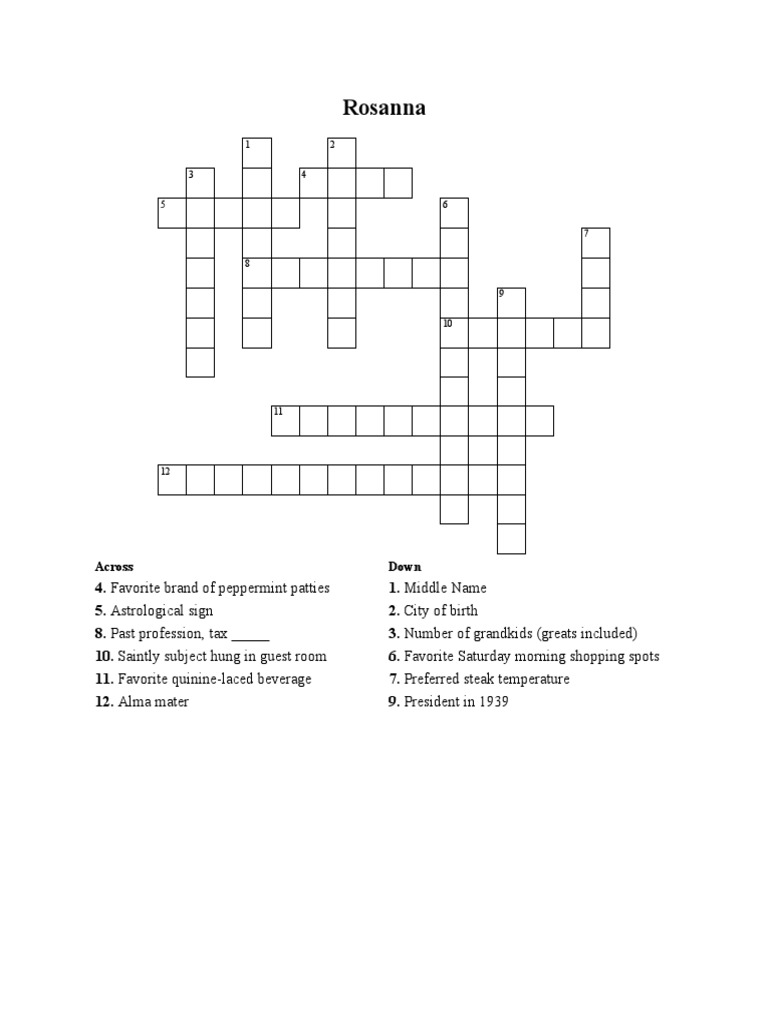 Crossword | PDF