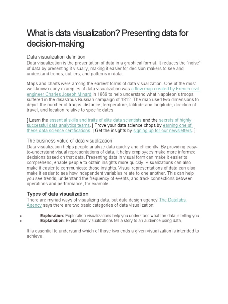 Lesson 10 Data Vizualization | PDF | Infographics | Decision Making