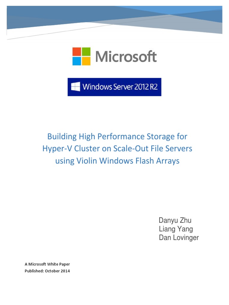 Building High Performance Storage Hyper-V Cluster Scale-Out File ...