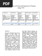 Classification of Fruits and Detection of Disease Using CNN