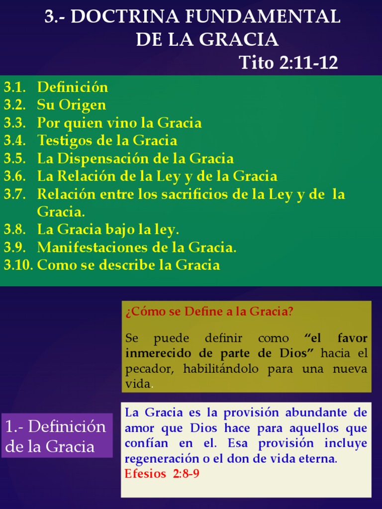 3.-Doctrina Fundamental de La Gracia | PDF | Gracia en el cristianismo ...