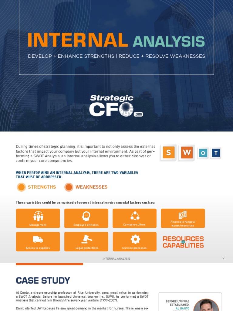 Internal Analysis (S-W) | PDF | Swot Analysis | Business