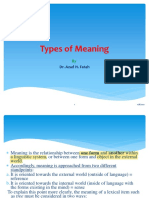 Types of Meaning