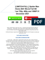 Watch Full Spider Man No Way Home 2021 Movie Download Full Free 720p 480p and 1080P