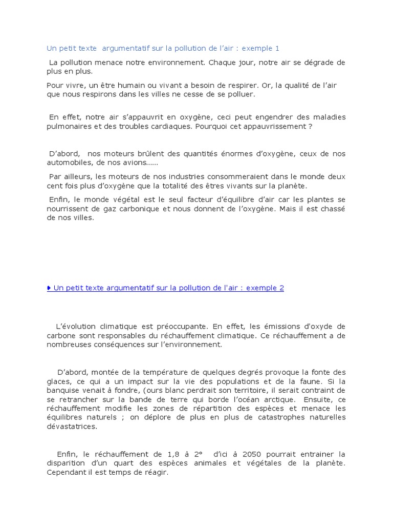 Pollution de l'air : enjeux et solutions | PDF