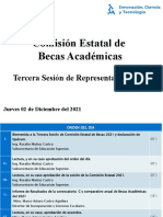 Comisión Estatal de Becas Académicas Tercera Sesión 2021