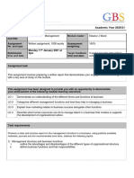 Assignment Brief Introduction To Management FY001