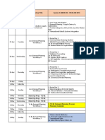 Demand Planning Workshop Schedule - v3.0