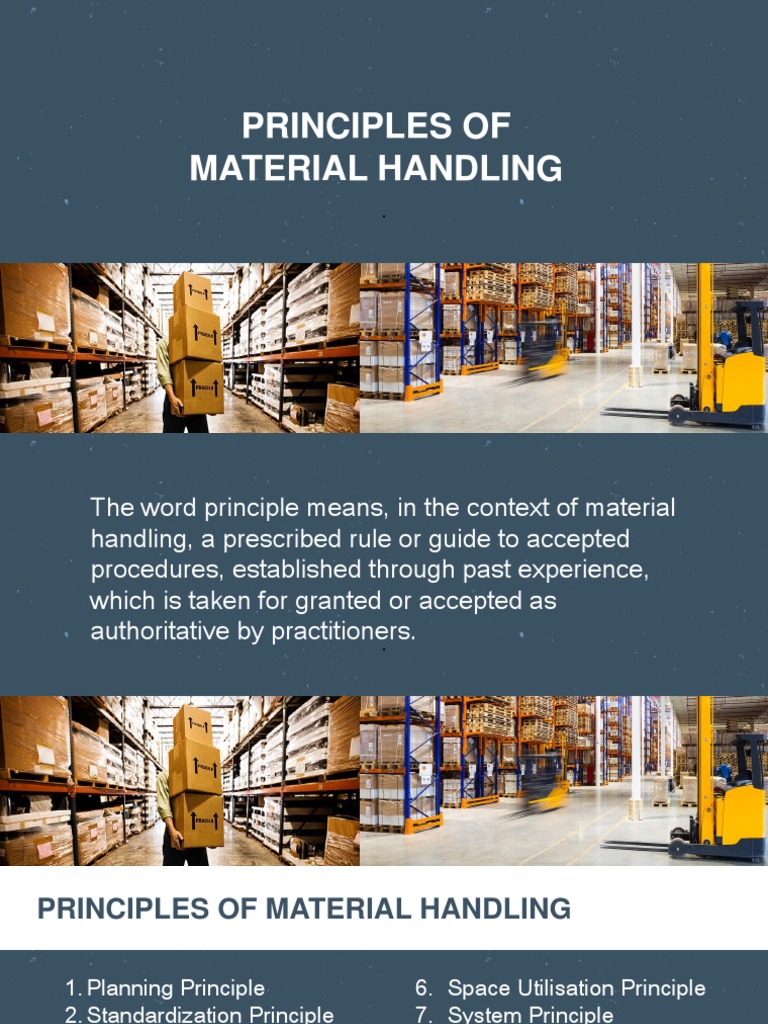 Principles of Material Handling PDF Warehouse Life Cycle Assessment