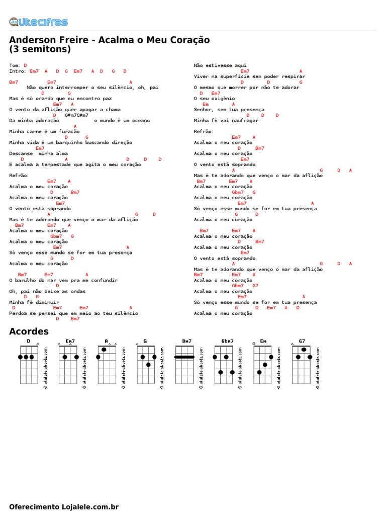 Anderson Freire - Acalma o Meu Coração (Uke Cifras) | PDF | Ciclones ...