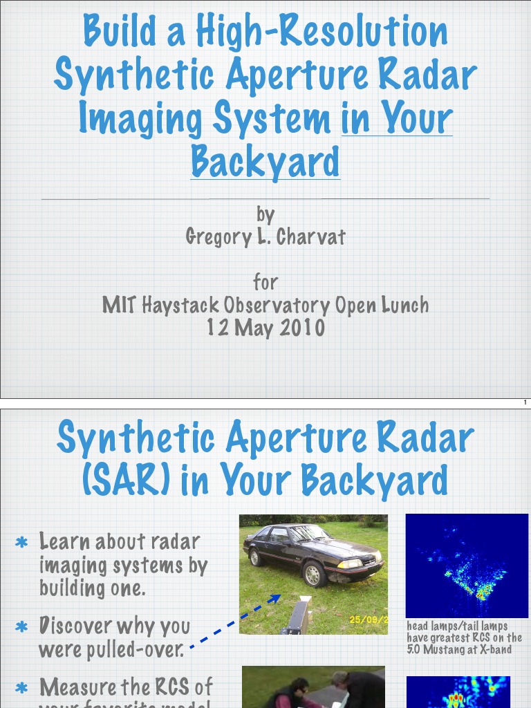 DIY Synthetic Aperture Radar Guide | PDF | Radar | Microwave Technology