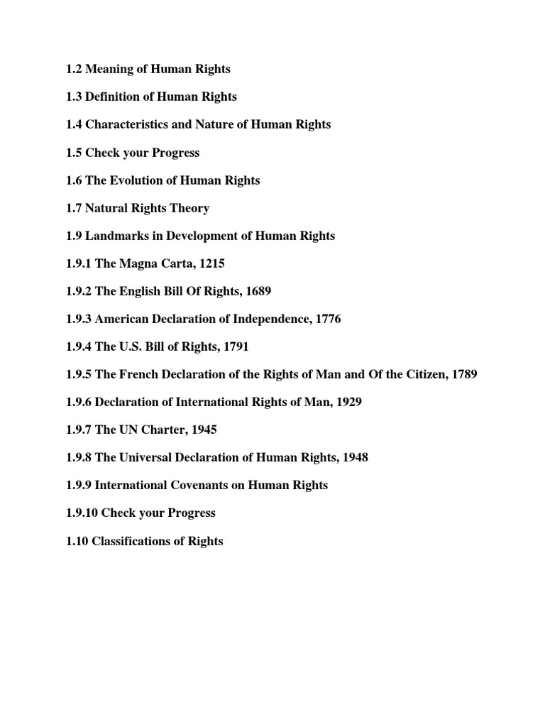 Human Rights Notes | PDF | Human Rights | Rights