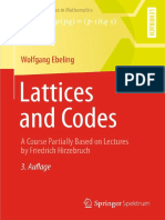 (Advanced Lectures in Mathematics) Wolfgang Ebeling (Auth.) - Lattices and Codes_ a Course Partially Based on Lectures by Friedrich Hirzebruch-Springer Spektrum (2013)