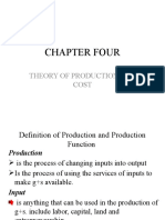 Chapter Four: Theory of Production and Cost