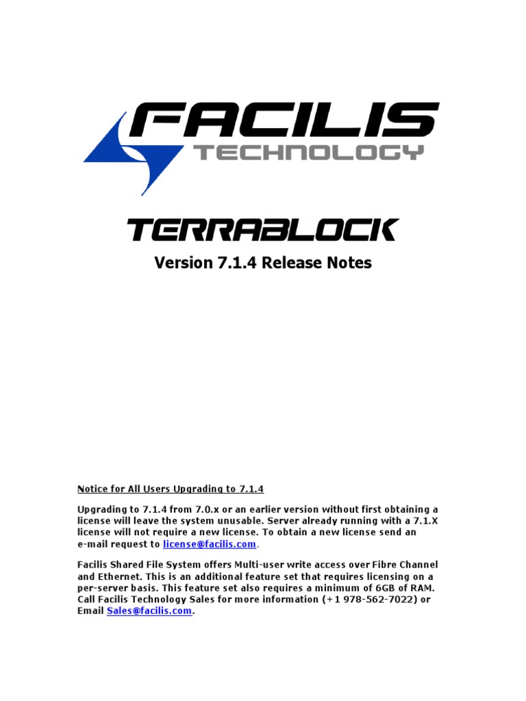 Version 7.1.4 Release Notes | PDF | Installation (Computer Programs ...