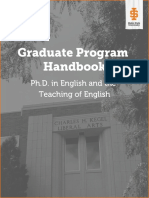 Graduate Program Handbook: Ph.D. in English and The Teaching of English