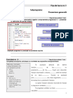 Fisa-1 Subprograme